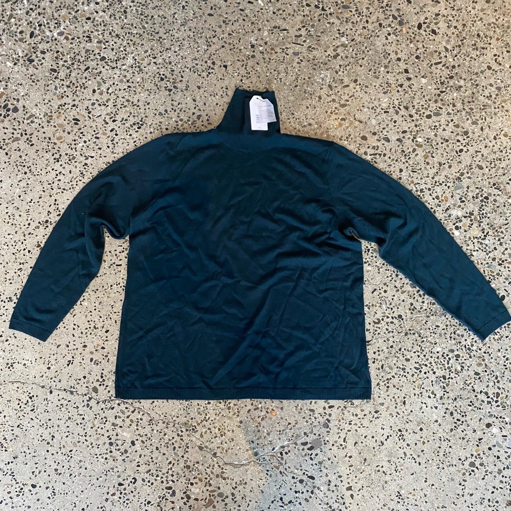 Dark green turtleneck sweater, Universal Standard L (plus size 22-24)